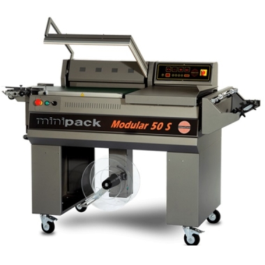 Ημιαυτόματη μηχανή θερμοσυρρίκνωσης τροφίμων γωνιακής κόλλησης Modular 50S Inox Minipack